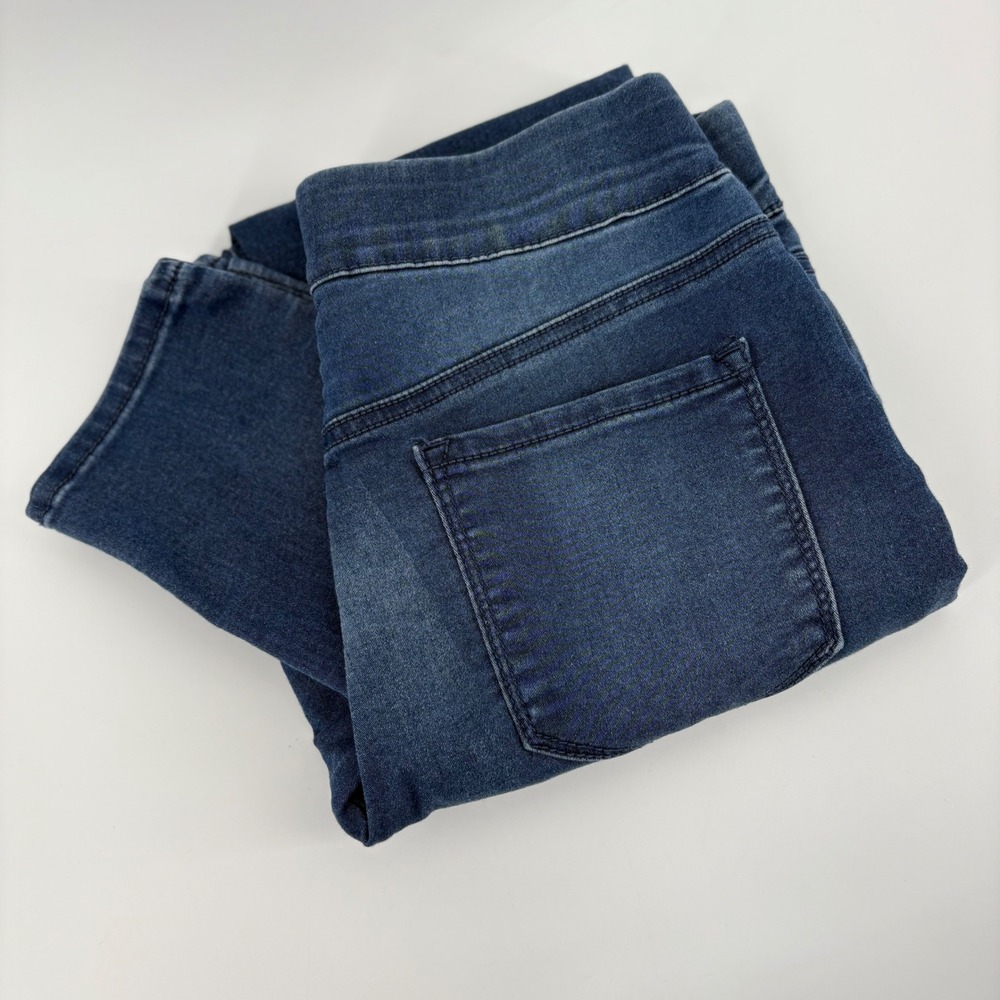 Nine West Jeans Womens 4 Pull On Skinny Dark Wash Stretch Denim Blue Jeggings‎
